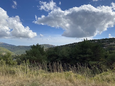 vue du paysage depuis le bus